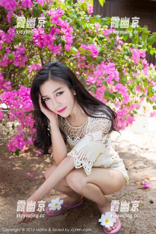 魅妍社 - 一边是Mieko林美惠子的白丝美图，一边是白丝高能预警，太刺激了我！